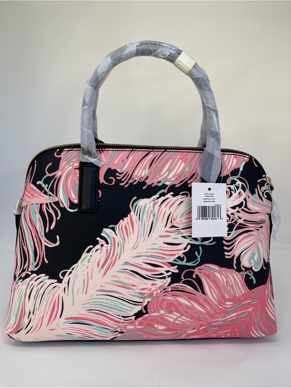 Kate Spade Brightwater Drive Small Rachelle Black/Pink satchel - Picture 3 of 7